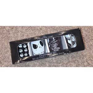 NIB set of 4 The Nightmare Before Christmas 1.5 oz shot glasses
